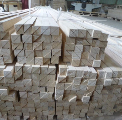 8%-12% Contenuto di umidità Pavolonia Triangolo Camfer Strisce di legno per fabbricazione