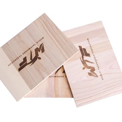 Tavola di rottura per le arti marziali di Paulownia 225x300mm per la pratica del Taekwondo Spessore 3-30MM