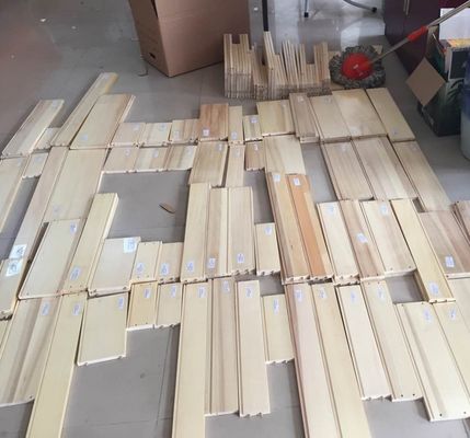 Tavolo di cassetti di pioppo Paulownia rifinito e pulito per armadietti in stile contemporaneo